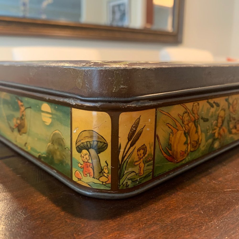 RARE 1930s Lithographic Walt Disney, Disneyland Cookie Tin - Picture 8 of 15